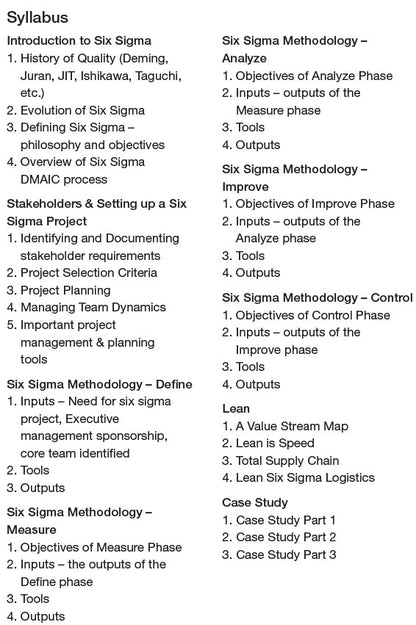 Lean Six Sigma Green Belt (LSSGB)