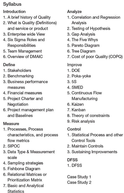 Six Sigma Black Belt (SSBB)